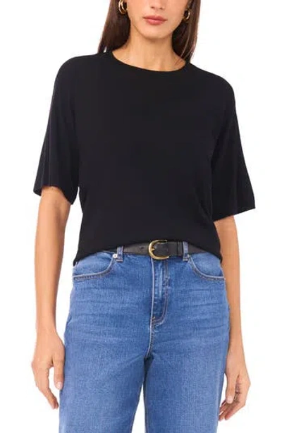 1.state Cable Knit Poncho Sweater In Rich Black