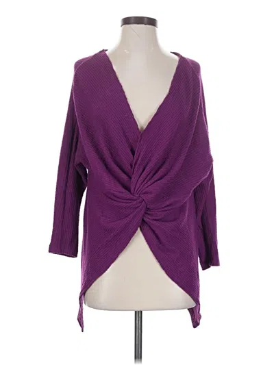 Pre-owned 1.state Cardigan Sweater In Purple