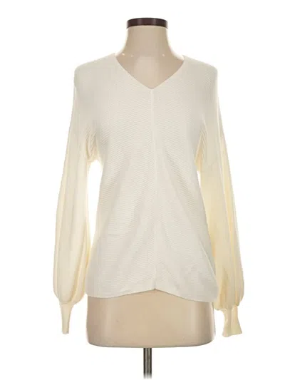 Pre-owned 1.state Cardigan Sweater In White