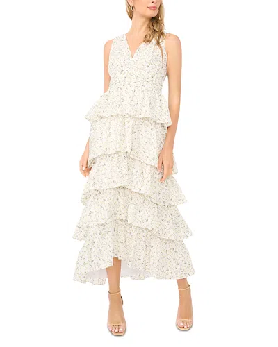 1.state Cascading Ruffle Maxi Dress In Neutral