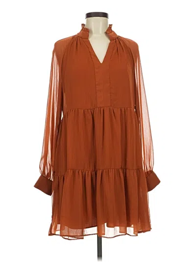 Pre-owned 1.state Casual Dress In Brown