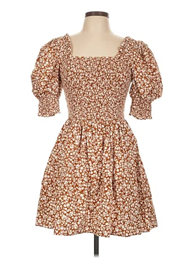 Pre-owned 1.state Casual Dress In Brown