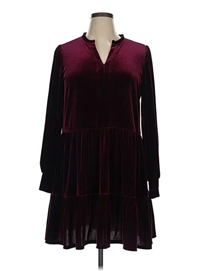 Pre-owned 1.state Casual Dress In Burgundy