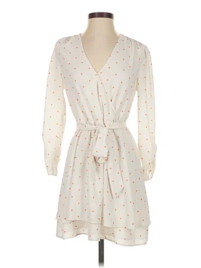 Pre-owned 1.state Casual Dress In White