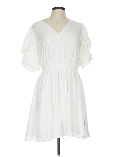 Pre-owned 1.state Casual Dress In White