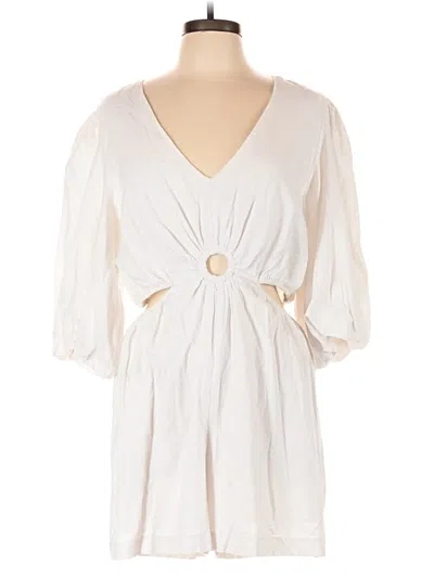 Pre-owned 1.state Casual Dress In White