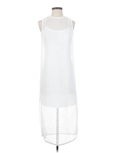 Pre-owned 1.state Casual Dress In White