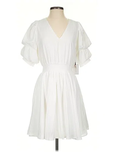 Pre-owned 1.state Casual Dress In White
