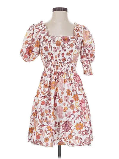 Pre-owned 1.state Casual Dress In White