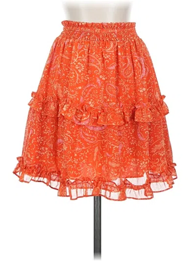 Pre-owned 1.state Casual Skirt In Orange