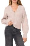 1.state Chain Detail Sweater In Oatmeal Heather