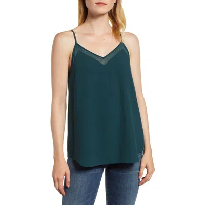 1.state Chiffon Inset Tank In Green