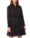 1.state Collared Button Front Dress In Rich Black