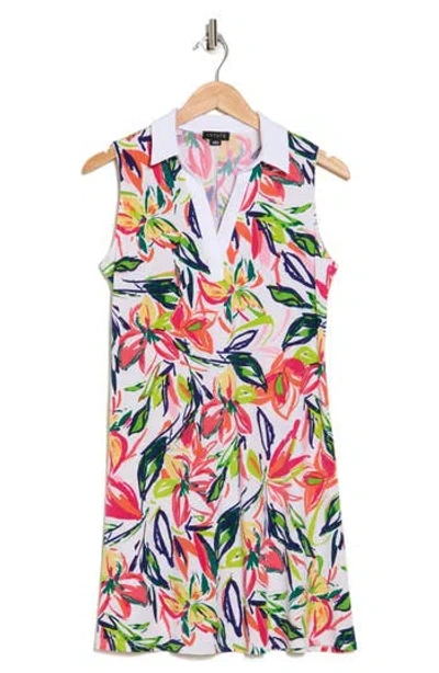 1.state Collared Floral Dress In Lily White Multi