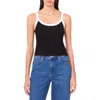 1.state Colorblock Jersey Tank In Rich Black