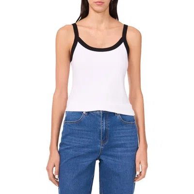 1.state Colorblock Jersey Tank In Ultra White