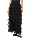1.state Corkscrew Maxi Skirt In Black
