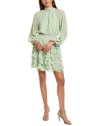 1.state Corkscrew Mini Dress In Green