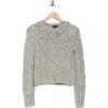1.state Crewneck Cable Knit Sweater In Gray