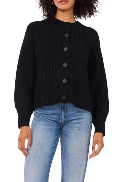 1.state Crewneck Cardigan In Black