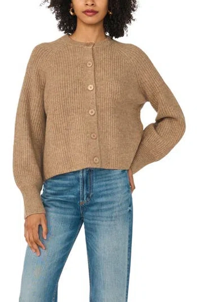 1.state Crewneck Cardigan In Brown