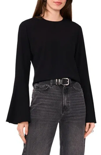 1.state Crewneck Flutter Bell Sleeve Top In Rich Black