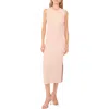 1.state Crewneck Ribbed Knit Tank Dress In Brown