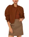 1.state Cropped Bomber Jacket In Sequoia
