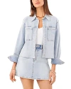 1.state Denim Jacket In Light Blue