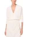 1.state Cross Front Long Sleeve Sweater In Antique White