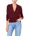 1.state Cross Front Long Sleeve Sweater In Burgundy
