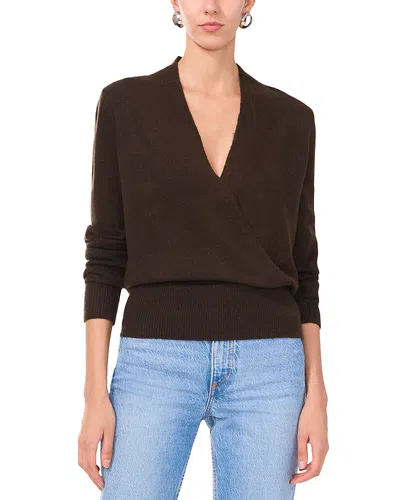 1.state Cross Front Long Sleeve Sweater In Chocolate