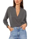 1.state Cross Front Long Sleeve Sweater In Heather Grey