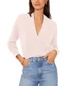 1.state Cross Front Long Sleeve Sweater In Pink Lotus