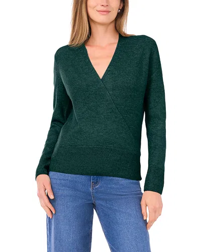 1.state Cross Front Long Sleeve Sweater In Transparent