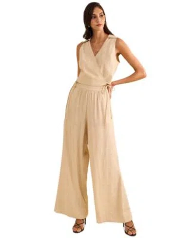 1.state Cross Over Top Wide Leg Pants
