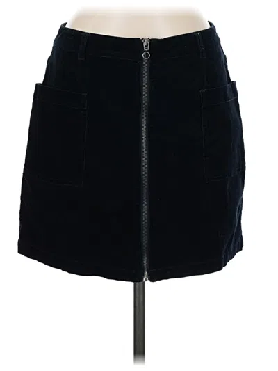 Pre-owned 1.state Denim Skirt In Black