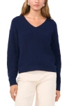 1.state Smock Bodice Chiffon Top In Classic Navy
