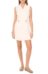 1.state Double Breasted Sleeveless Romper In Ultra White