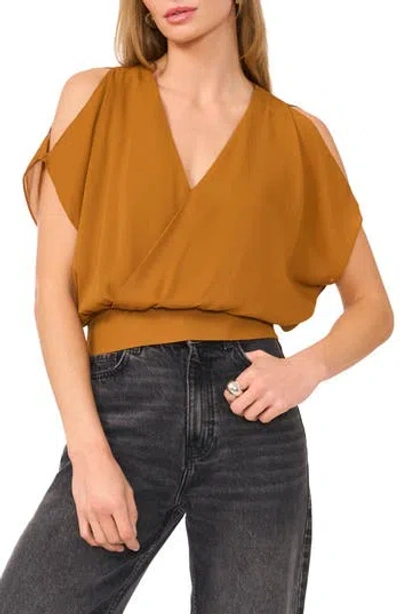 1.state Drape Cold Shoulder Top In Black