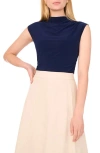 1.state Draped Sleeveless Top In Blue