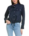 1.state Drawcord Waist Jacket In Blue
