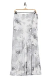 1.state Drawstring Column Midi Skirt In Gray