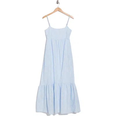 1.state Empire Waist Cotton Maxi Dress In Blue