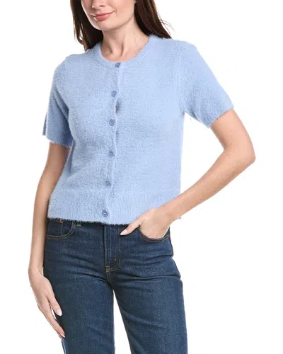 1.state Eyelash Cardigan In Blue