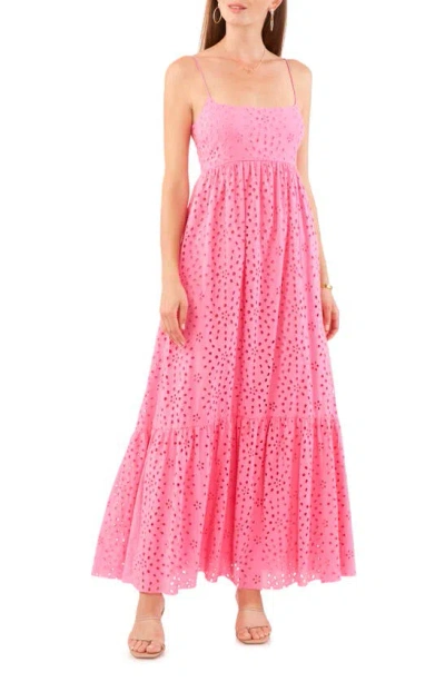 1.state Women's Eyelet Embroidered Cotton Maxi Dress In Island Blo