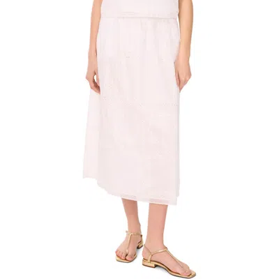 1.state Eyelet Midi Skirt In White