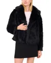 1.state Faux Fur Jacket In Black