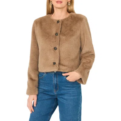 1.state Faux Fur Jacket In Brown