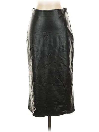 Pre-owned 1.state Faux Leather Skirt In Black